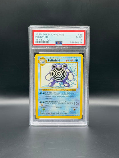 1999 Pokémon Base Set 1st Edition Poliwhirl PSA 9 Mint Pokémon Card WOTC