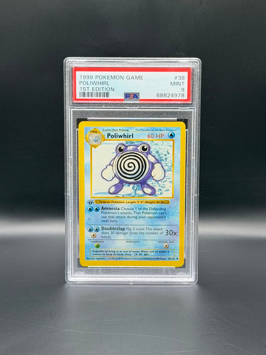 1999 Pokémon Base Set 1st Edition Poliwhirl PSA 9 Mint Pokémon Card WOTC