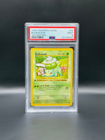 1999 Pokémon Base Set 1st Edition Bulbasaur PSA 9 Mint Pokémon Card WOTC