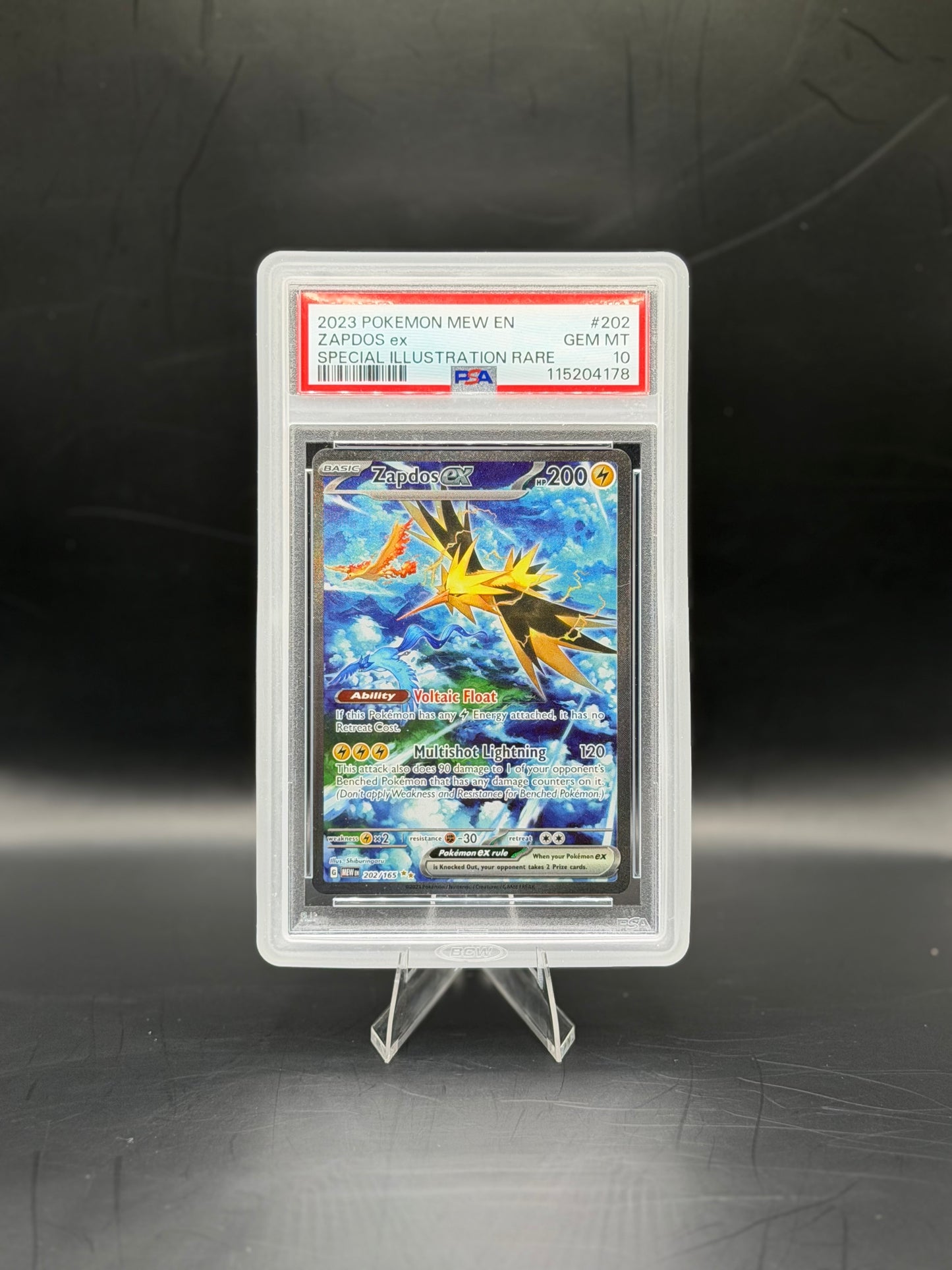 2023 Pokémon Zapdos ex #202 Special Illustration Rare - PSA 10 Gem Mint