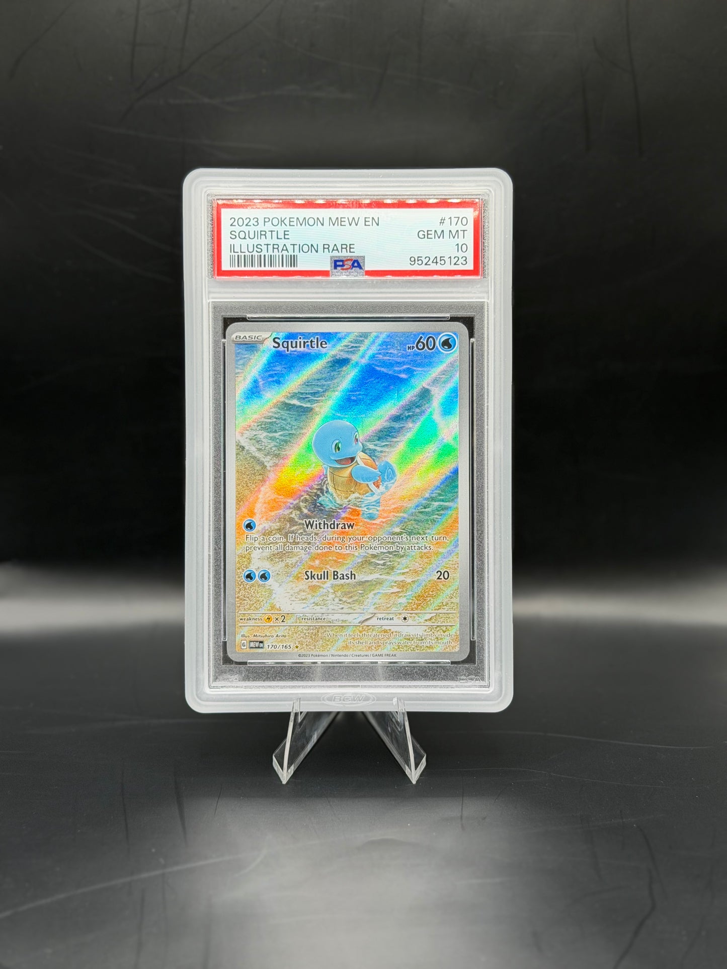 2023 Pokémon Mew EN-151 Squirtle #170 Illustration Rare - PSA 10 Gem Mint