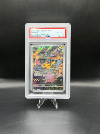 2023 Pokémon Mew EN 151 Pikachu #173 Illustration Rare - PSA 10 Gem Mint
