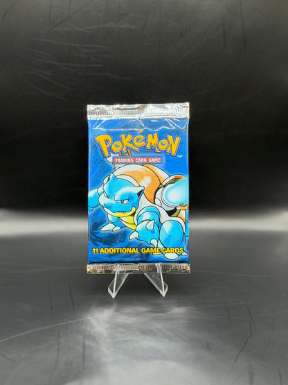 1999 Pokémon Base Set Unlimited Booster Pack – Blastoise Artwork – Factory Sealed Vintage WOTC Collectible