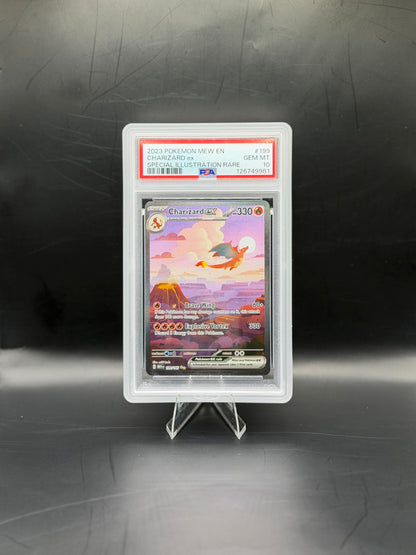 2023 Pokémon Mew EN-151 Charizard ex #199 Special Illustration Rare - PSA 10 Gem Mint