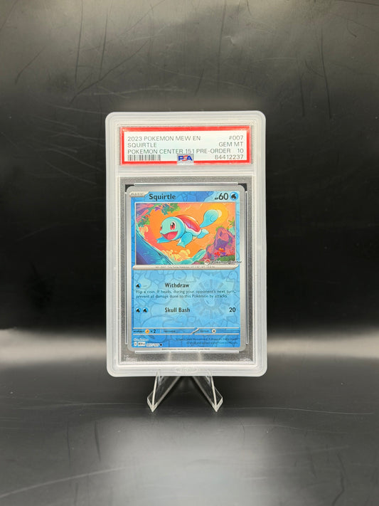 2023 Pokémon Mew EN-151 #007 Squirtle Pokémon Center 151 Pre-Order PSA 10 Gem Mint