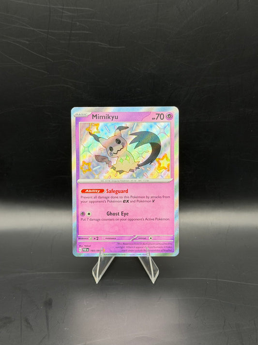 2024 Pokémon Paldean Fates Mimikyu #160/091 Pokémon Card Shiny Rare Near Mint