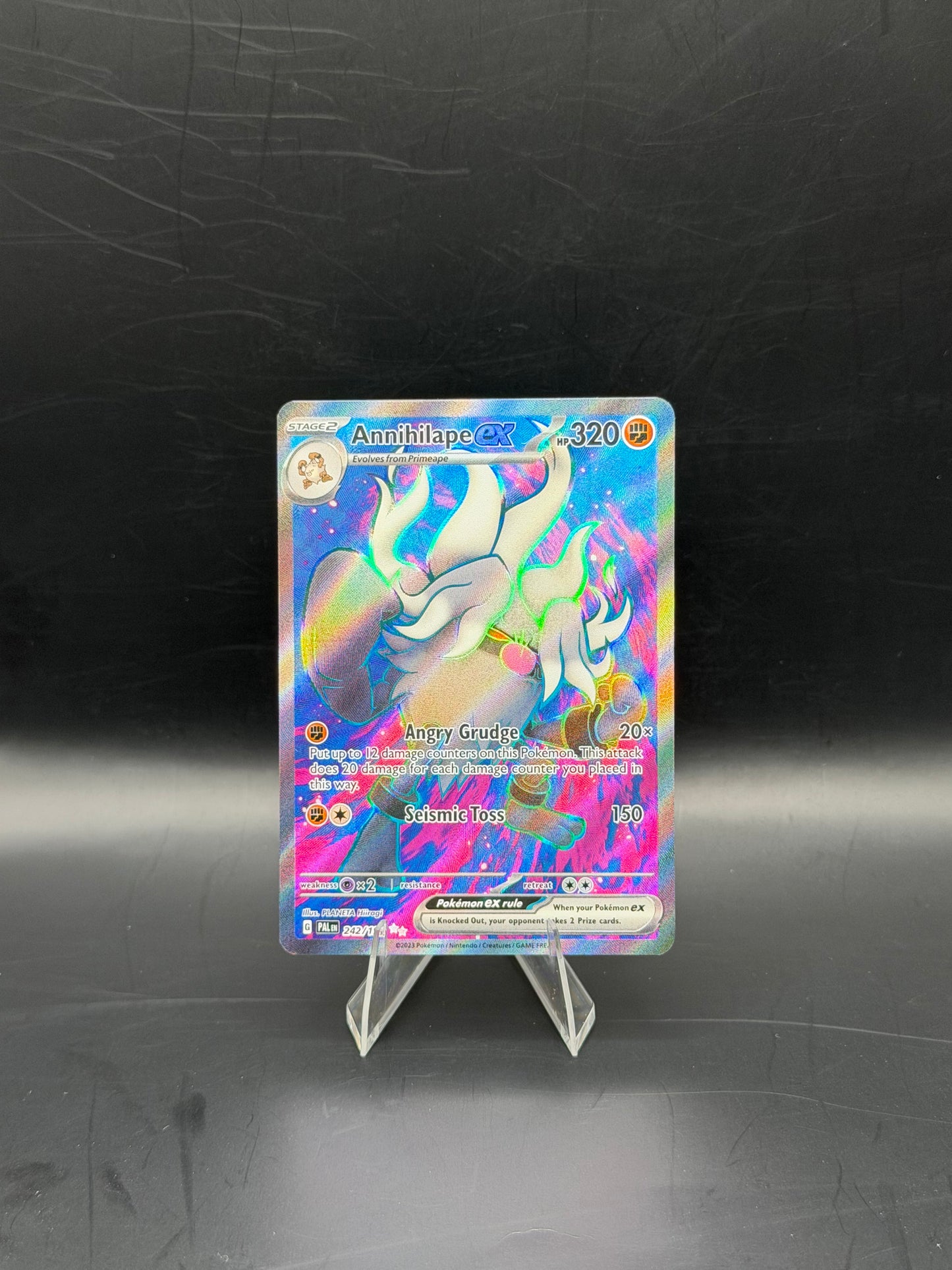 2023 Pokémon Paldea Evolved Annihilape ex #242/193 Pokémon Card Ultra Rare Full Art Near Mint