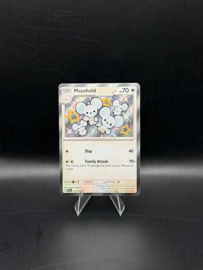 2024 Pokémon Paldean Fates Maushold #210 Pokémon Card Shiny Rare Near Mint