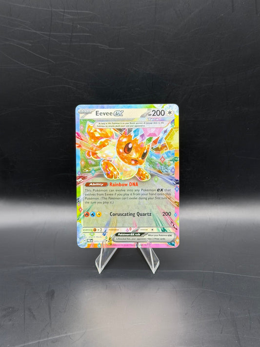 2025 Pokémon Prismatic Evolutions Eevee ex #75 Pokémon Card Double Rare Near Mint